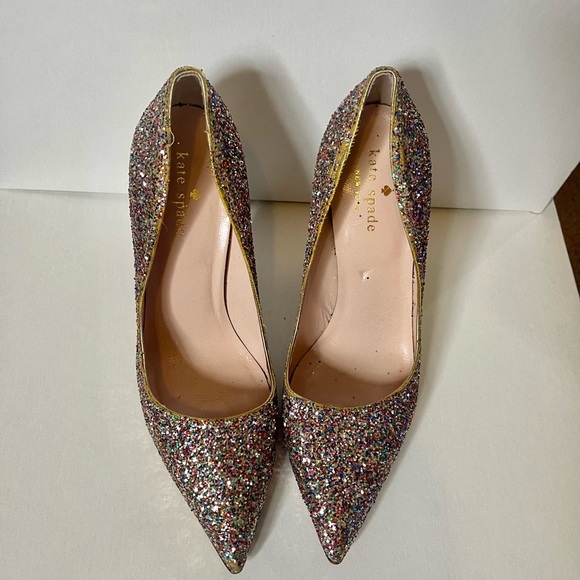 Kate Spade Licorice Glitter Heels - Picture 6 of 6